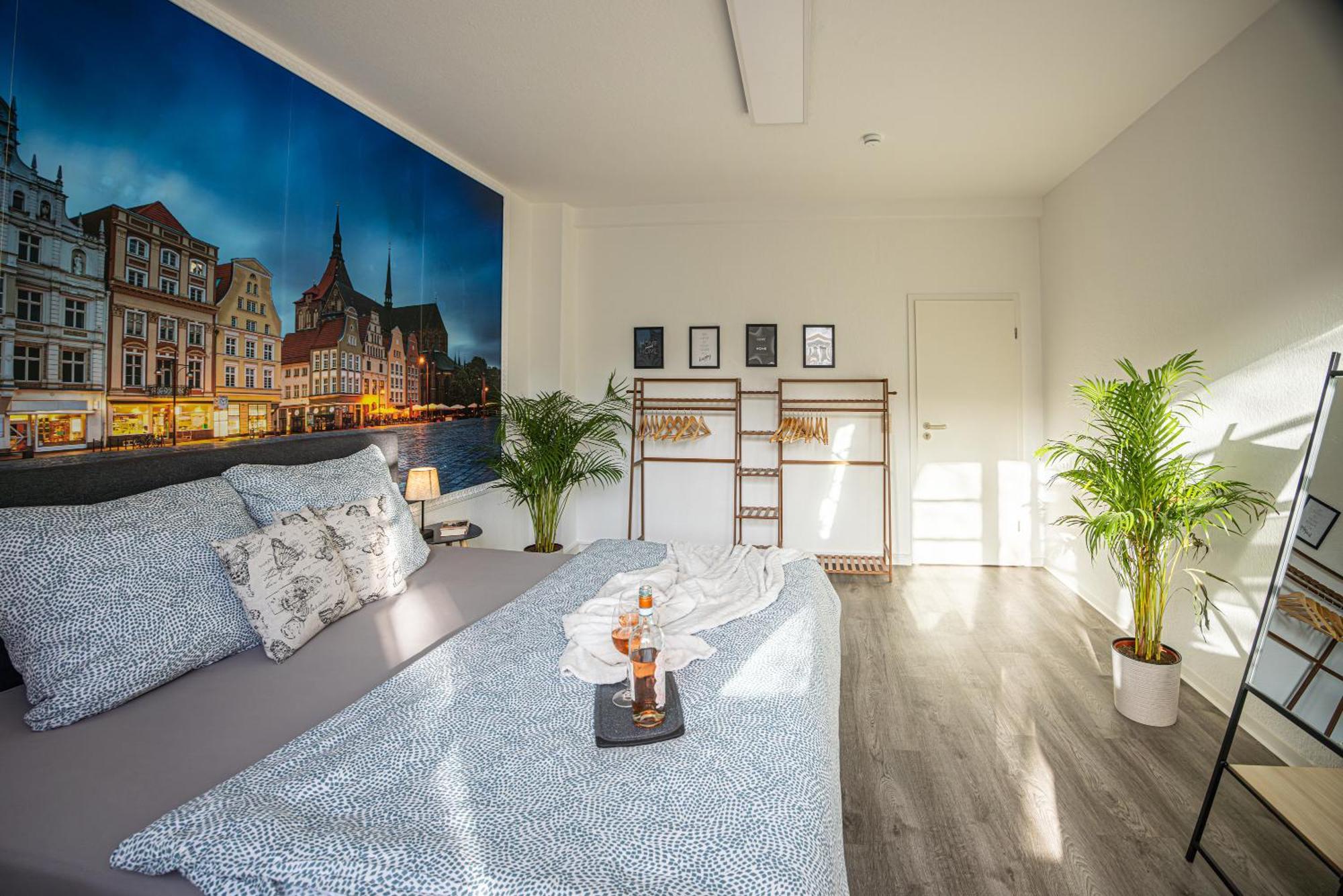 Luxus City Apartment Sauna Balkon Kueche Zentral Rostock Eksteriør bilde