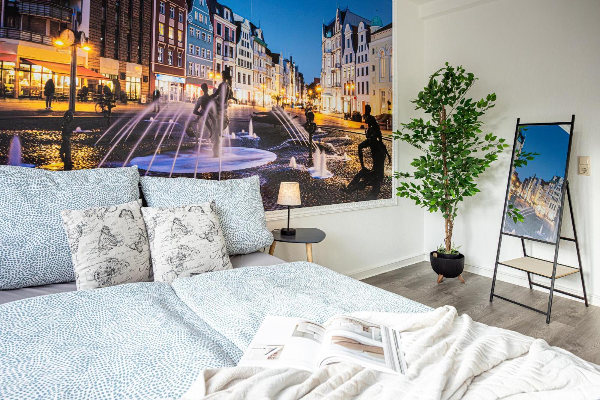 Luxus City Apartment Sauna Balkon Kueche Zentral Rostock Eksteriør bilde