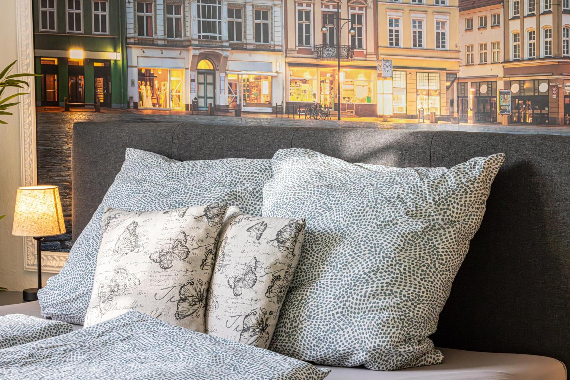 Luxus City Apartment Sauna Balkon Kueche Zentral Rostock Eksteriør bilde